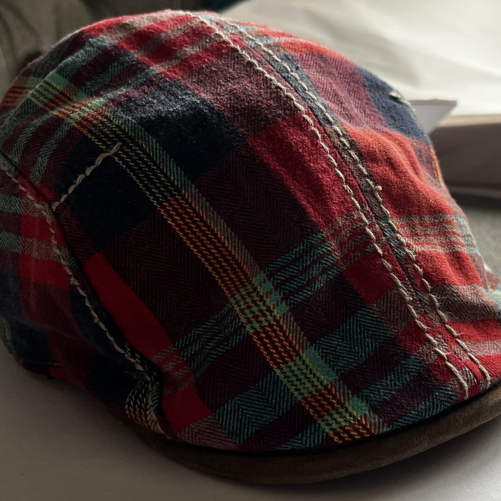 True Religion Plaid Newspaper Boy Style Hat Vintage Rare
